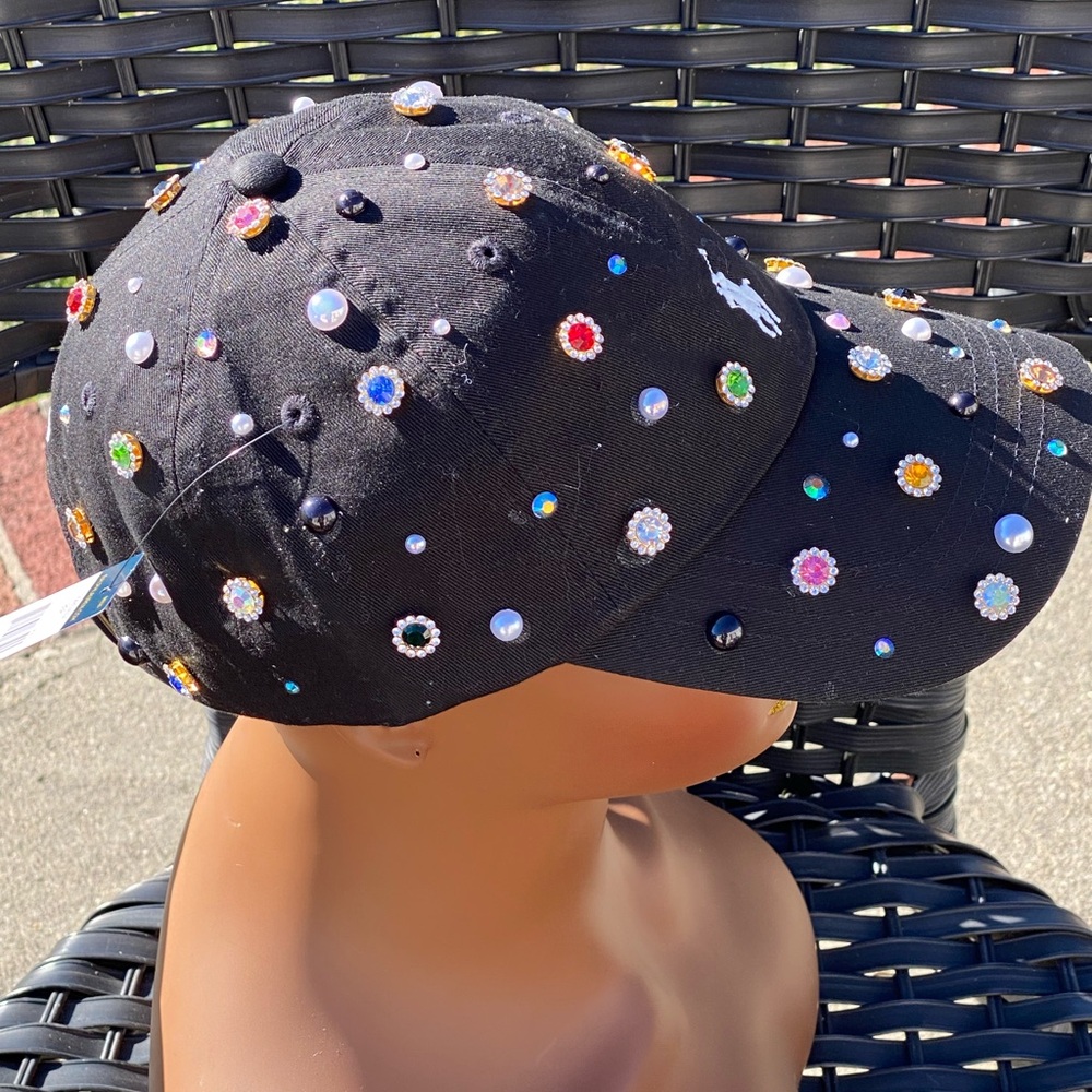 Custom Ralph Lauren Black Embellished Cap - Picture 3 of 6